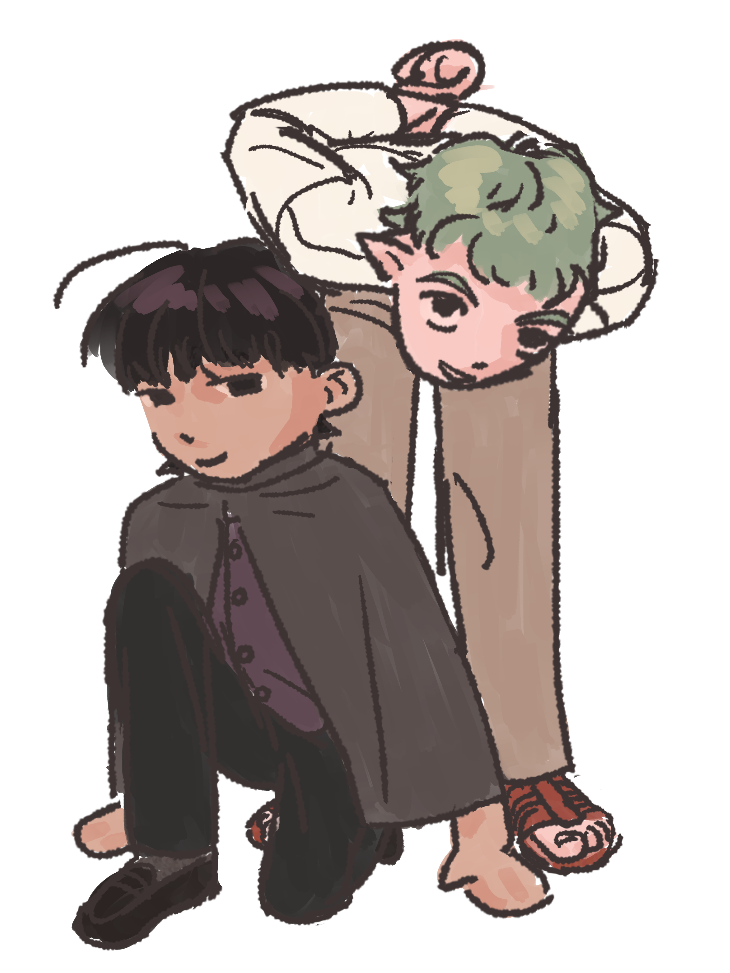 Two boys next to each other who look like Percy and Ollie.