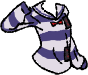Striped sweater.